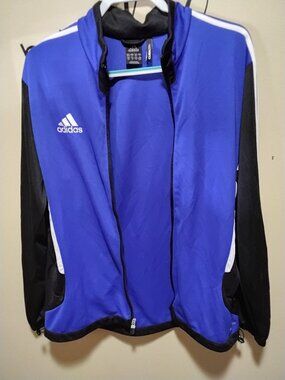 Vintage Adidas Tiro 11 ClimaCool Track Jacket - Blue/Black - Men's Medium